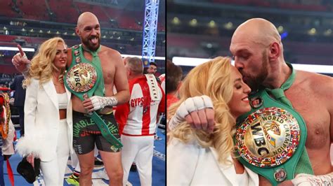 Two MMA fighters surprise crowd as they kiss during。